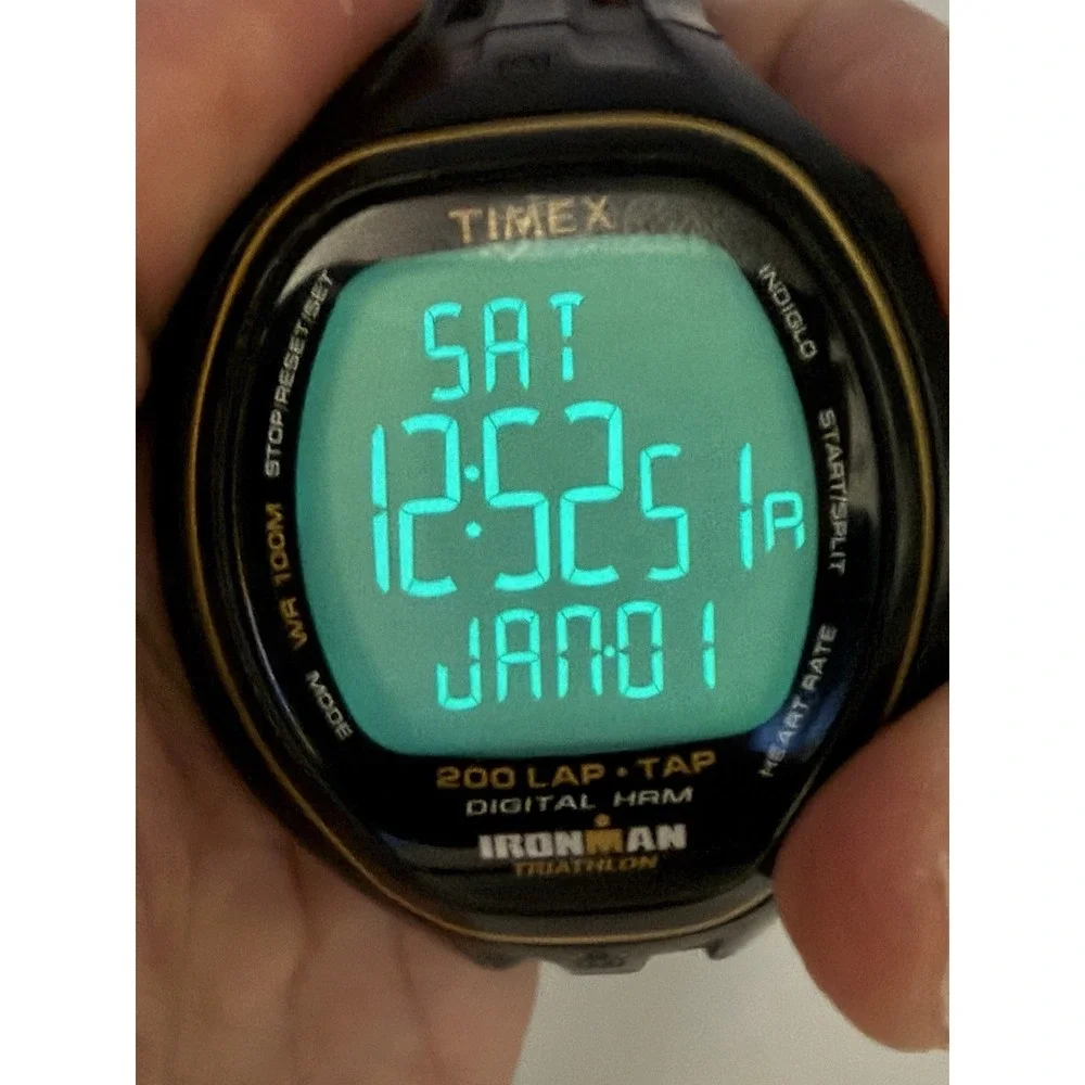 Timex M103 Ironman No Sensor Tap Technology 200 Lap New Battery 45MM 8.25